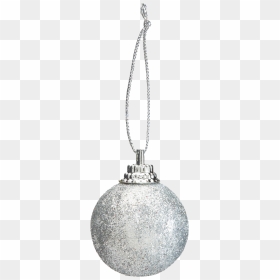 Single Silver Christmas Ball Transparent Png - Christmas Ball Silver, Png Download - metal ball png