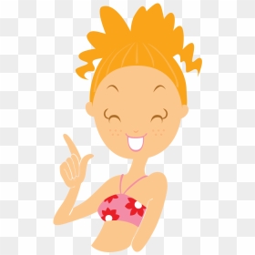 Beach Girl Finger Icon - Happy Girl Cartoon Png, Transparent Png - ladies finger png