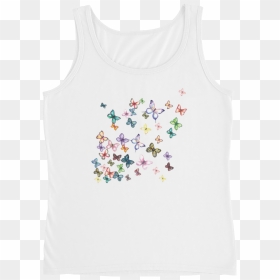 Butterfly Swarm Ladies Tank - Active Tank, HD Png Download - butterflies swarm png