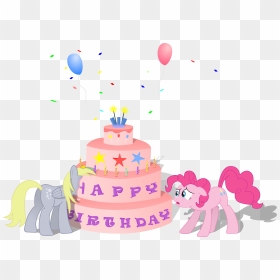 Derpy Hooves Pinkie Pie Birthday Cake Cake Decorating - Birthday Cake My Little Pony Cartoon, HD Png Download - happy 1st birthday cake png