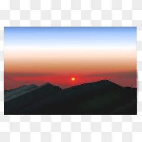 Sunrise Mountain In Indonesia - Sunrise From Mountain Png, Transparent Png - sun rise images png