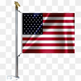 Motorcycle Flag Mount With American Flag - Flag Of The United States, HD Png Download - flying indian flag png