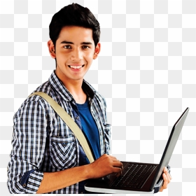 Boy With Laptop Png , Png Download - Laptop With Boy Png, Transparent Png - leptop png