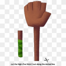 The High-five Stick Art 2, HD Png Download - flower stick png