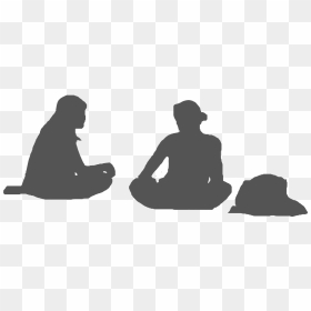 Sitting Silhouette White People - Silhouette Sitting People Png, Transparent Png - people png images for photoshop
