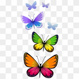 Clipart Butterfly Bunch - Png Format Butterfly Clipart Png, Transparent Png - butterflies swarm png