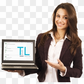 Woman , Png Download - Lady Holding Laptop, Transparent Png - woman with laptop png