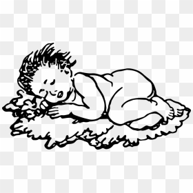 Indian Mother With Baby Drawing 21, Buy Clip Art - Baby Sleeping Line Drawing, HD Png Download - indian baby png