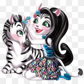 Enchantimals Zelena Zebra - Enchantimals Characters, HD Png Download - zebra png images