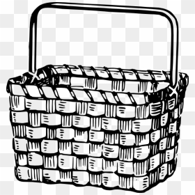 Small Basket Clipart Clip Library Stock Basket Clip - Hot Air Balloon Basket Drawing, HD Png Download - empty basket png