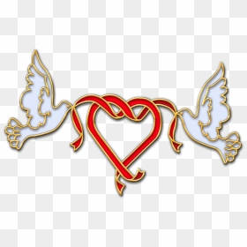 Wedding Dove Clipart Png, Transparent Png - wedding heart clipart png