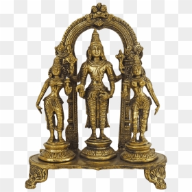 Venkateswara Sridevi Bhudevi Brass Statue - Bronze, HD Png Download - lord perumal png