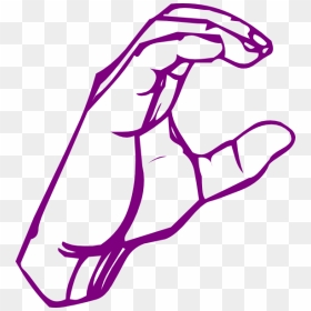 Pen Clipart Hand Holding - C Sign Language Png, Transparent Png - pen in hand png