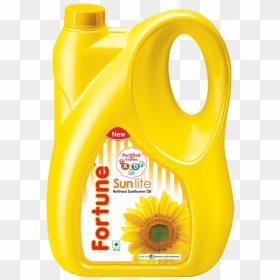 Fortune Sunflower Refined Oil, HD Png Download - cooking oil bottle png