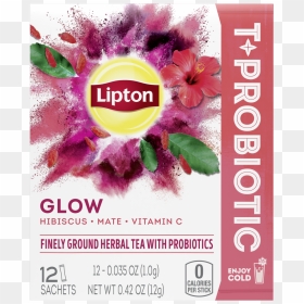 Tea Probiotic Glow Powdered Tea Sachets - Lipton, HD Png Download - flower stick png