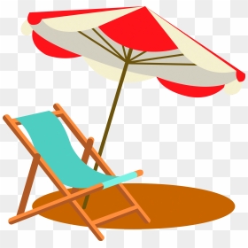 Clipart Transparent Beach Chair, HD Png Download - folding umbrella png