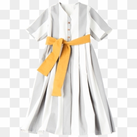 Limited Edition Smock Dress In Bold Grey Stripe , Png - Girl, Transparent Png - smock png