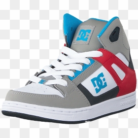 Dc Shoes Children Dc Kids Rebound Shoe Grey/grey/red - Dc Shoes, HD Png Download - kids shoes png