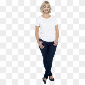 Standing Women - Woman Standing Transparent Background, HD Png Download - woman with laptop png