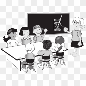 Class Black And White Clipart, HD Png Download - teacher png image