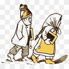 Art,cartoon,kneeling - Cartoon, HD Png Download - school kids clipart png