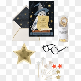 Wizard Birthday Party Invitation And Supplies - Construction Paper, HD Png Download - birthday crackers png