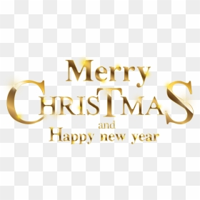 Gold Merry Christmas Clipart Free - Gold Foil Merry Christmas Gold Png, Transparent Png - happy christmas text png