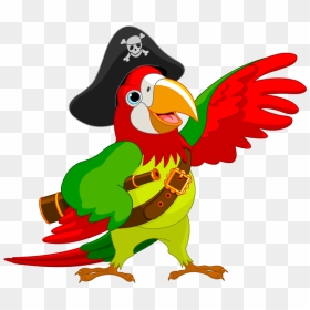 Clip Art Pirate Parrot, HD Png Download - green parrot png