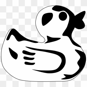 Rubber Duck Clip Art Black And White Duck Clipart Black - Clip Art, HD Png Download - white duck png