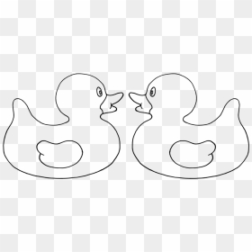 Monochrome Photography,duck,chicken - Line Art, HD Png Download - white duck png