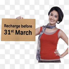 Free Unlimited Data And Calls For 12 Months - Airtel Girl Png, Transparent Png - corporate girl png