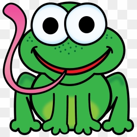 Cartoon Frog Sticking Tongue Out, HD Png Download - long tongue png