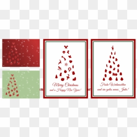 Vector Image Of Set Of Christmas Cards In English And - כרטיסי ברכה לחג המולד, HD Png Download - christmas cards png