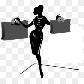 Transparent Woman Vector Png - Shopping Cliparts, Png Download - lady clipart png