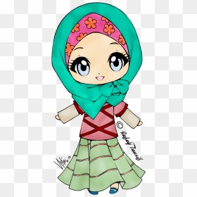 Anime Clipart Lady Free Collection - Muslimah Girl Clipart, HD Png Download - lady clipart png