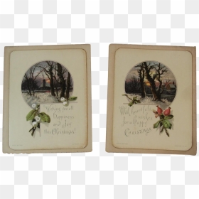 2 Wirths Brothers Christmas Cards With Winter Scenes - Tree, HD Png Download - christmas cards png