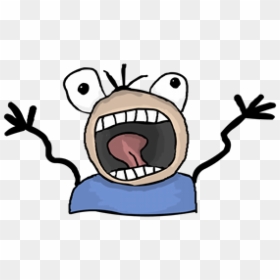 Cartoon Panic Face, HD Png Download - long tongue png