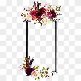 Fashion Flower Border Decoration Vector - Burgundy Flowers Png Free, Transparent Png - vector flower design png
