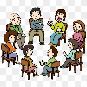 Meeting People Clipart - Group Therapy Clip Art, HD Png Download - group of people clipart png
