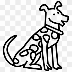 Vector Illustration Of Spotted Dalmatian Dog - Line Art, HD Png Download - dog png hd