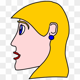 Face Profile Clipart, HD Png Download - lady hair png