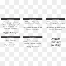 What To Write In A Holiday Greeting Card Greetings - Business Christmas Card Note, HD Png Download - christmas cards png