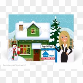 Holiday Realtor Christmas Greeting Cards [37017] - Cartoon, HD Png Download - christmas cards png
