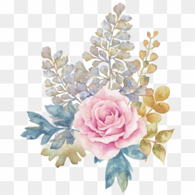 Gold People Png - Watercolor Flowers Background Png, Transparent Png - pink vector flowers png