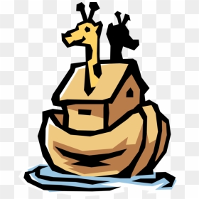 Vector Illustration Of Noah"s Ark From Genesis Flood - Noah's Ark Coloring Pages, HD Png Download - noah's ark png
