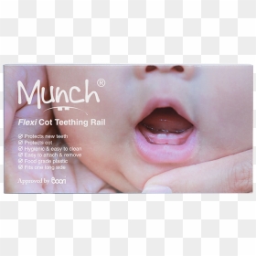 Munch Cot Teething Rail Flexi Clear - Tongue, HD Png Download - long tongue png