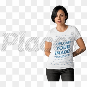 Transparent Tshirt Woman - Women With Tee Shirt Png, Png Download - ladies kurti png