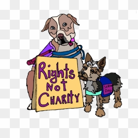 The Image Shows Two Service Dogs Accompanied By A Sign - Cartoon, HD Png Download - service dog png