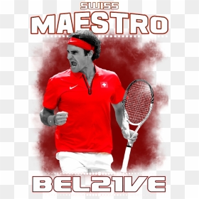 Tennis Racket, HD Png Download - roger federer png