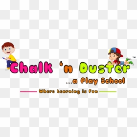 Chalk "n Duster Play School - Cartoon, HD Png Download - chalk banner png